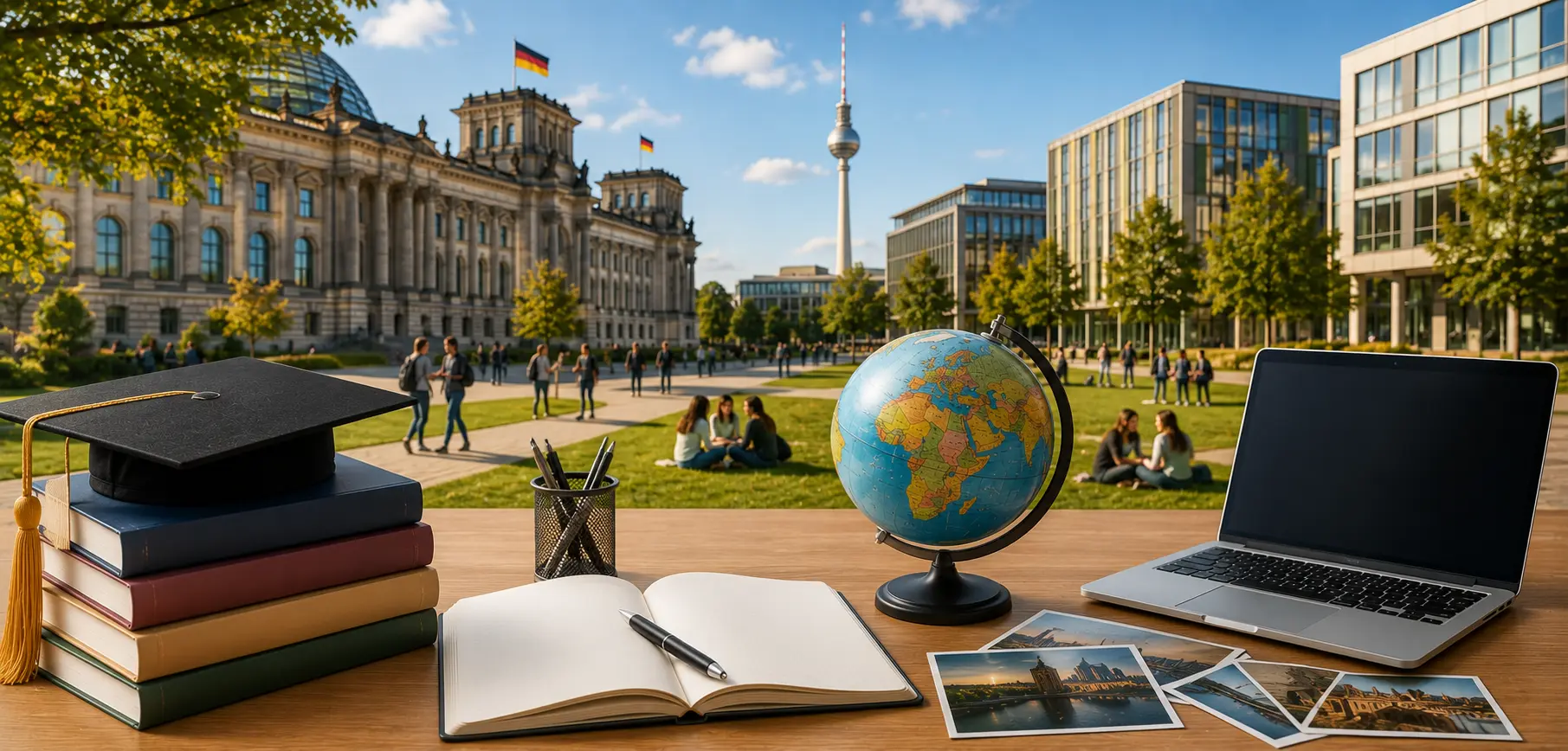 Education system in Germany, including university types, academic calendar, grading system, and study models